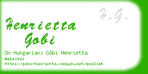 henrietta gobi business card